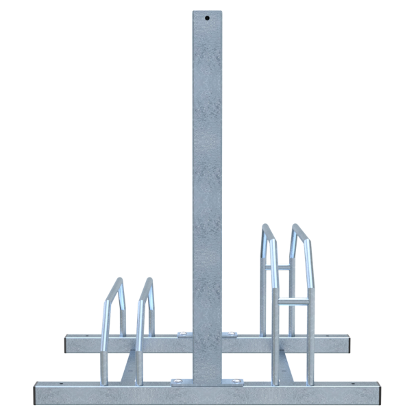 Bicycle stand | Row system | with leaning bracket | as an e-bike leaning bracket | hot-dip galvanized | 2 Bicycleslength: 700 mm